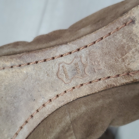 Tory Burch Womens CarolineElastic Logo Suede Slip On Ballet Flats sz 7.5 - Picture 13 of 13